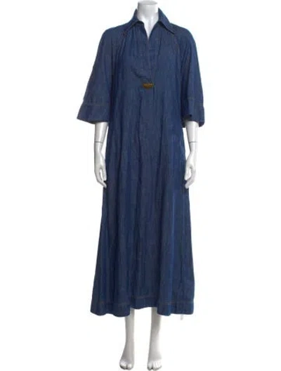 Pre-owned Zimmermann Long Dress W/ Tags In Blue