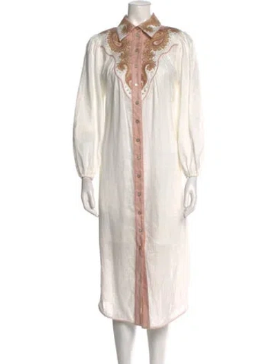 Pre-owned Zimmermann Long Dress W/ Tags In Neutral