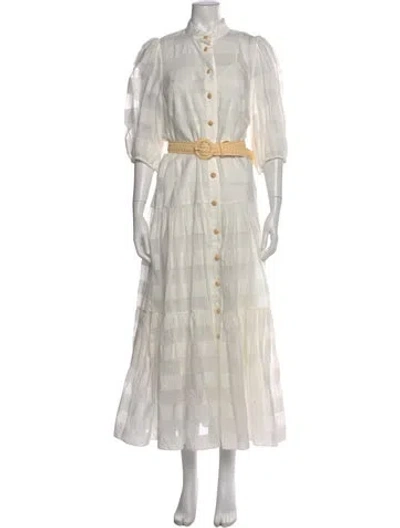 Pre-owned Zimmermann Long Dress W/ Tags In White