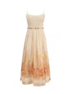 Zimmermann Multicolor Cotton Long Dress In Neutral