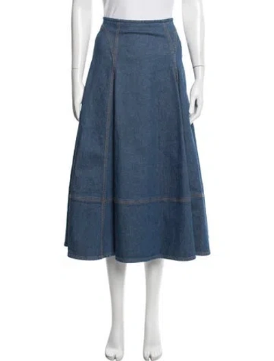 Pre-owned Zimmermann Long Skirt In Blue