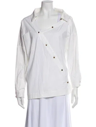 Pre-owned Zimmermann Long Sleeve Blouse In Neutral