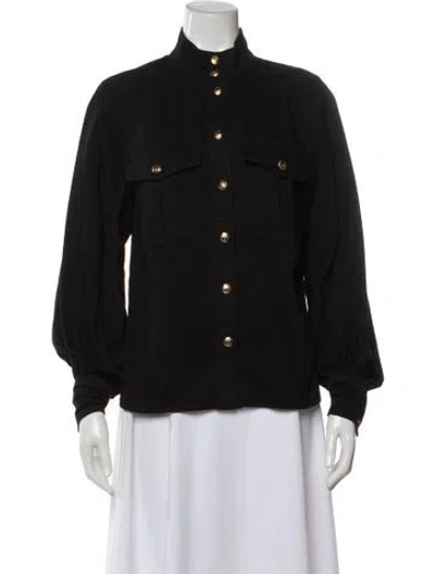 Pre-owned Zimmermann Long Sleeve Blouse W/ Tags In Black