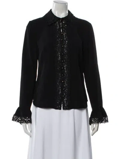 Pre-owned Zimmermann Long Sleeve Blouse W/ Tags In Black