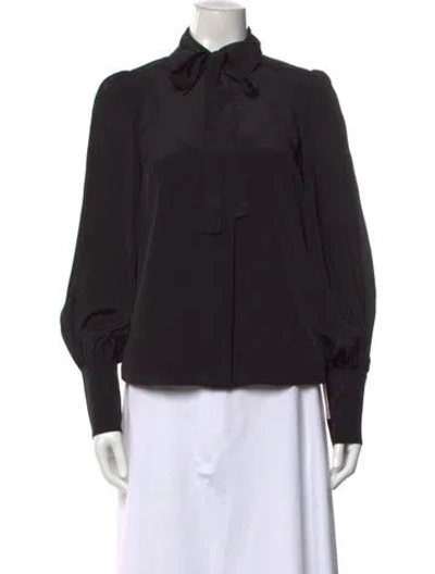 Pre-owned Zimmermann Long Sleeve Blouse W/ Tags In Black