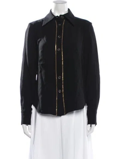 Pre-owned Zimmermann Long Sleeve Blouse W/ Tags In Black