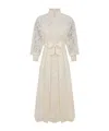 Zimmermann Dawning Tuck Midi Dress In Cream In White