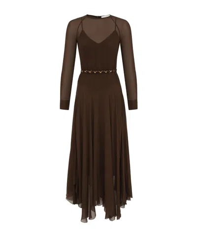 Zimmermann Long Sleeve Dress In Multi