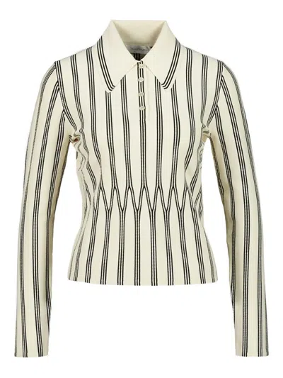 Zimmermann Long-sleeve Polo Top In Multi