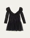 Zimmermann Mini Abito In Tulle In Black