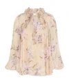 Zimmermann Eden Billow Blouse In Nude
