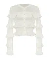 Zimmermann Illuminate Lace Frill Cardigan In White