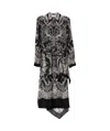 Zimmermann Crush Shirt Midi Dress In Black Locket In Black
