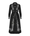 Zimmermann Embroidered Long Sleeve Linen Shirtdress In Black