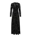 Zimmermann Womens Black Burnout Sheath Long-sleeve Woven Midi Dress In Black