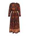 Zimmermann Printed Midi Dress In Brown