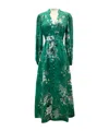 Zimmermann Everley Floral-print Cotton-voile Midi Wrap Dress In Green
