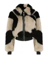 Zimmermann Illustration Swirl Shearling Fur Jacket In Black