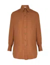 Zimmermann Silk Illustration Shirt In Brown