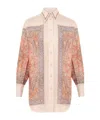 Zimmermann Silk Blouse Illustration Design In Nude