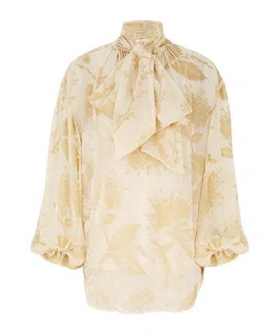 Zimmermann Burnout Blouse In White