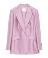 Zimmermann Single-breasted Jacket In Wool And Silk In Pink