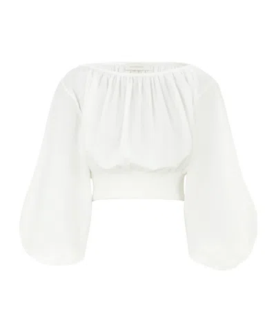 Zimmermann Long-sleeved Top In White