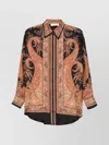 Zimmermann Longline Paisley Pattern Top In Brown