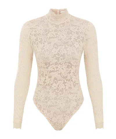 Zimmermann Long-sleeved Bodysuit In Neutral