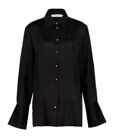 Zimmermann Long-sleeved Shirt In Black