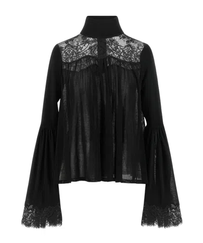 Zimmermann Long-sleeved Shirt In Black