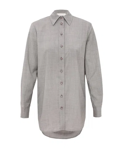 Zimmermann Valiant Wool Shirt In Gray