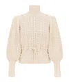 Zimmermann Valiant Embroidered Tie-detailed Wool Sweater In White