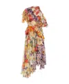 Zimmermann Wonderland Flounce Tiered Floral-print Cotton And Silk-blend Midi Dress In Nude