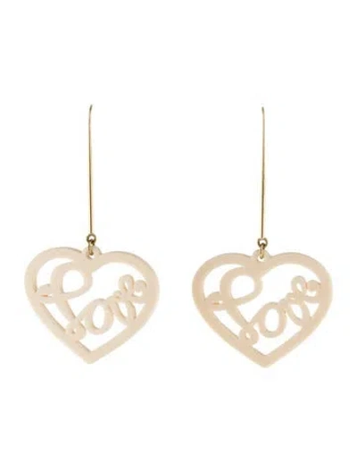 Pre-owned Zimmermann Love Heart Drop Earrings In Multi