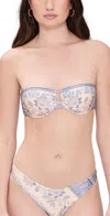 Zimmermann Lucky Balconette Bikini Top Blue Bandana In Blue Bandana