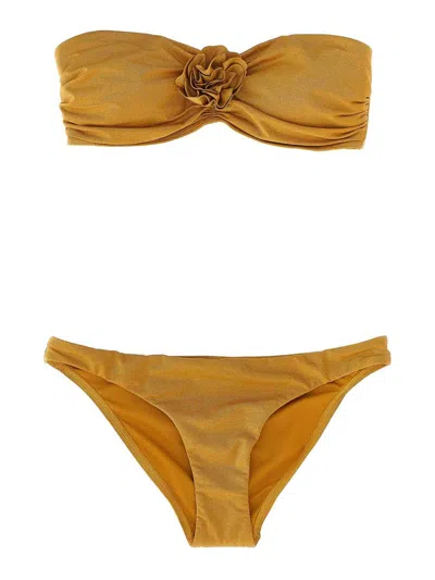 ZIMMERMANN LUCKY BANDEAU FLOWER BIKINI