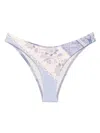 Zimmermann Lucky Scoop Bikini Bottoms Blue Bandana In Purple