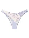 Zimmermann Lucky Scoop Bikini Bottoms Blue Bandana In Purple