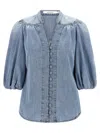 Zimmermann Lucky Shirt And Blouse Light Blue In Blue