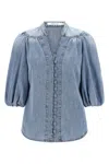 Zimmermann Lucky Shirt And Blouse Light Blue In Blue