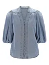 Zimmermann Lucky Shirt And Blouse Light Blue In Blue