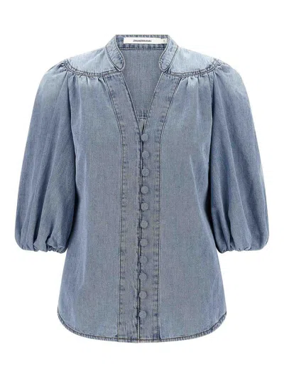 ZIMMERMANN BLUSA - AZUL CLARO