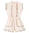 Zimmermann Lucky Frill Playsuit In Neutral