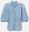 Zimmermann Balloon Sleeve Top Bow Detail