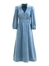 Zimmermann Lucky Denim Midi Dress In Blue