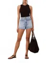 Zimmermann Wylie High-rise Denim Shorts In Blue