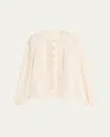 Zimmermann Womens Ivory Lucky Embroidered Cotton Blouse