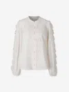 Zimmermann Womens Ivory Lucky Embroidered Cotton Blouse In Yellow