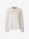 Zimmermann Womens Ivory Lucky Embroidered Cotton Blouse In Yellow